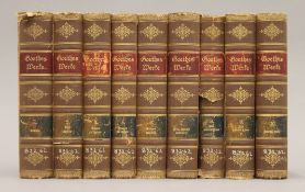 Goethes Werke, 9 volumes - 1, 2, 4, 5, 6, 7, 8, 9 and 10.