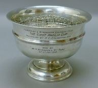 A silver hare coursing trophy bowl,