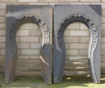 Two Victorian cast iron fireplaces.