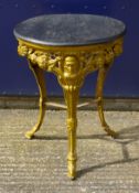 A Victorian cast iron W G Grace pub table. 60 cms diameter.