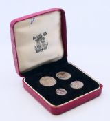 A 1937 Maundy Money four coin set, in original Maundy Money case.