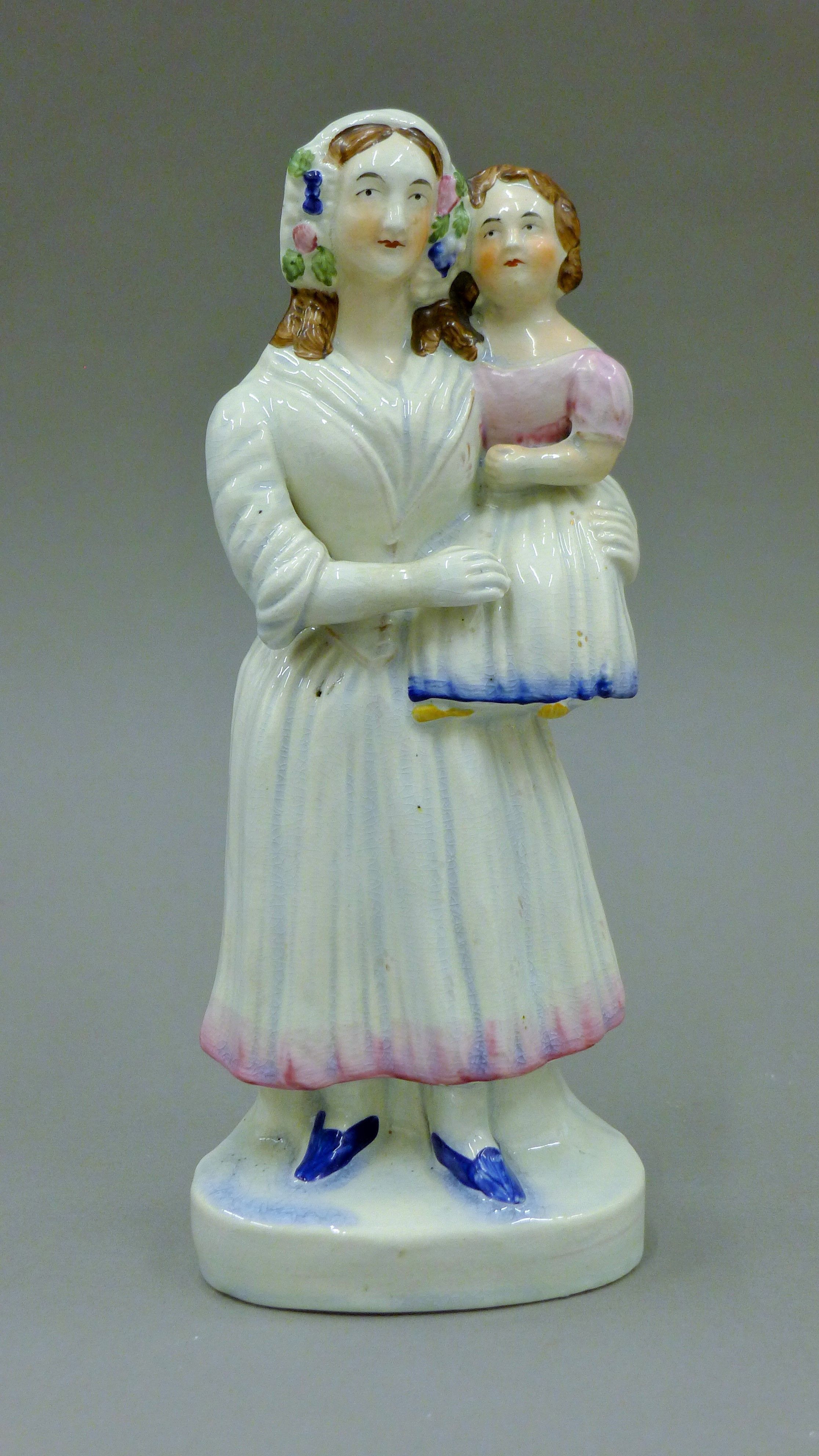 Two 19th century Staffordshire figures. The largest 28.5 cm high. - Image 2 of 11