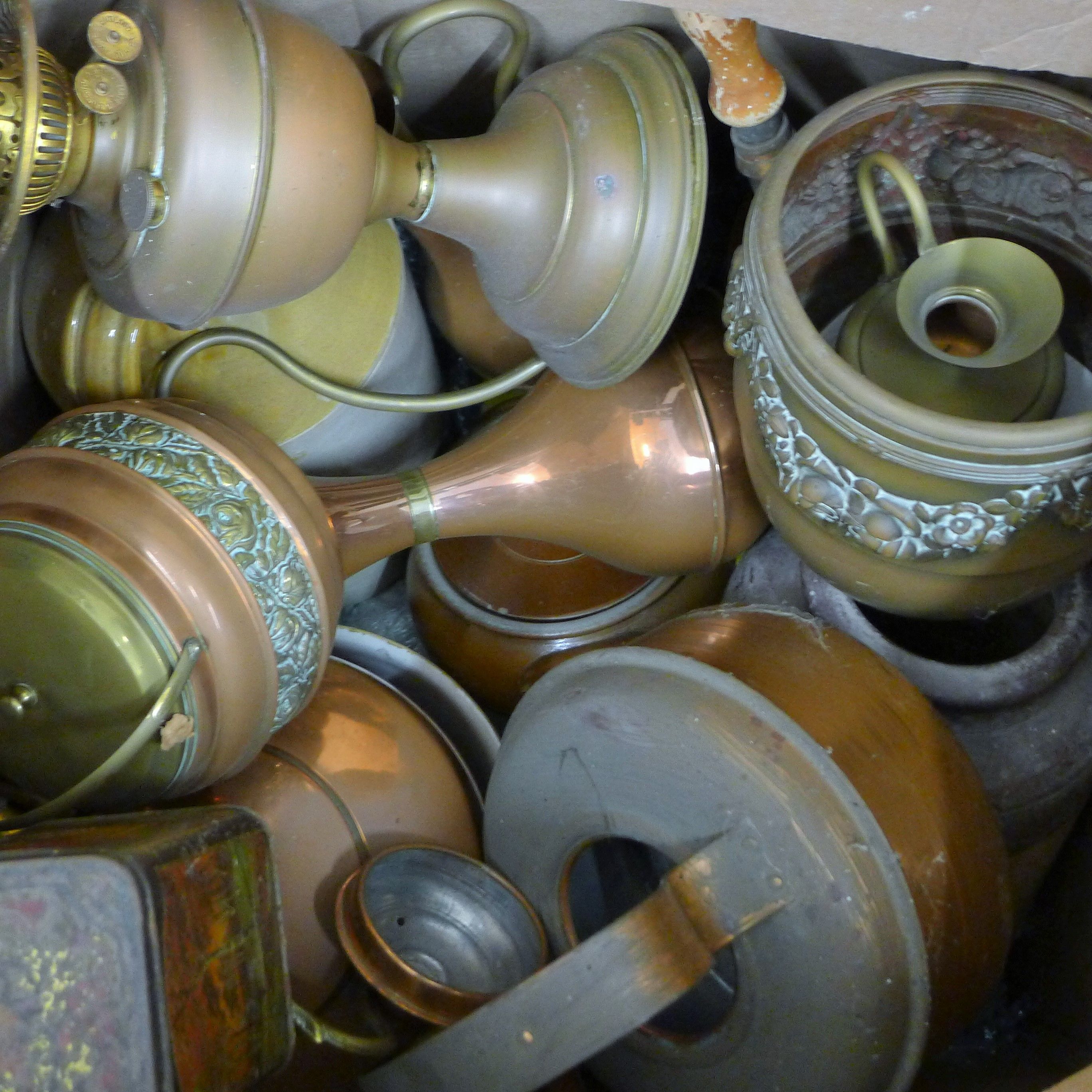 A large quantity of various metal wares.