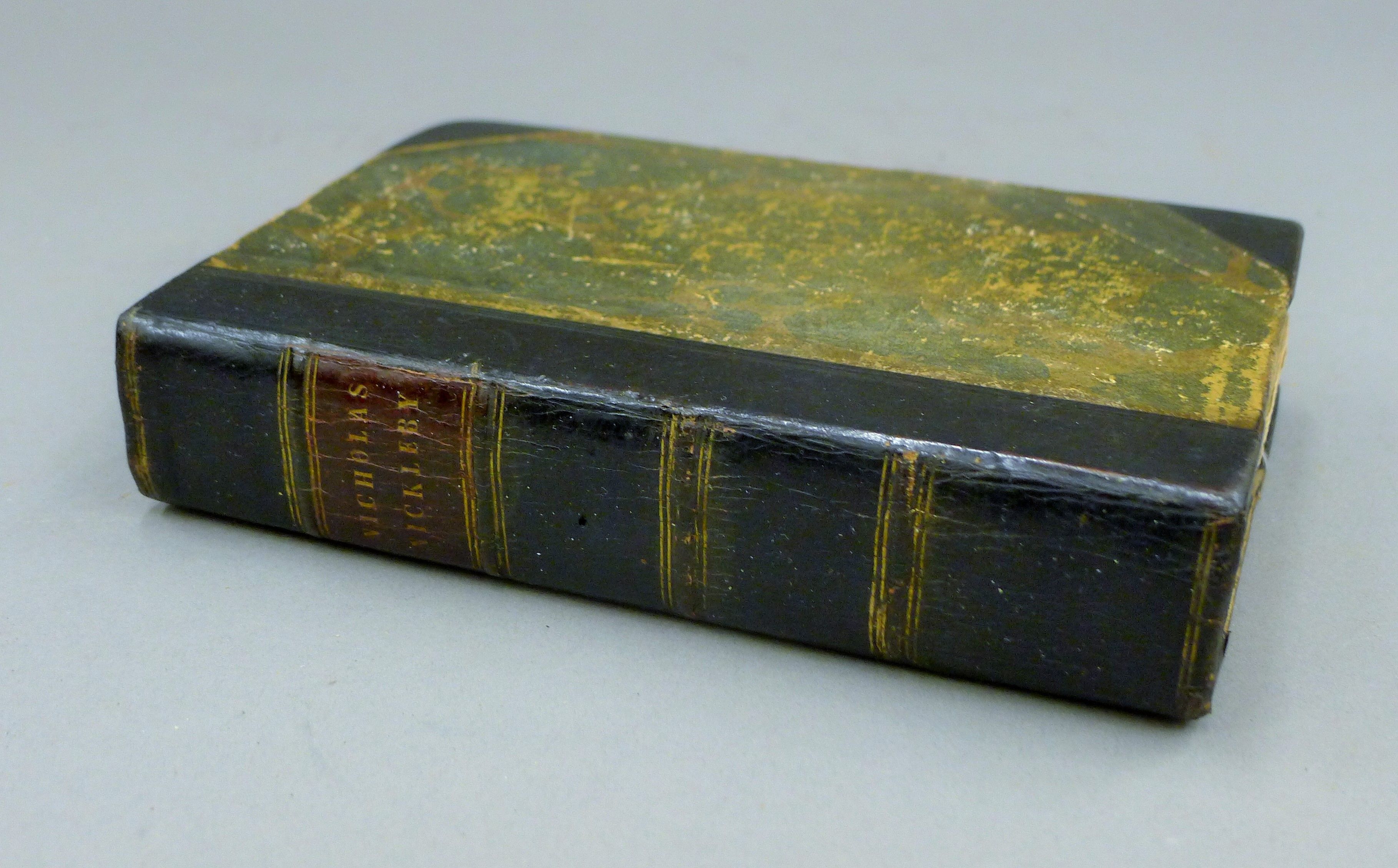 A collection of early leather-bound volumes of popular novels by Charles Dickens, - Image 2 of 9