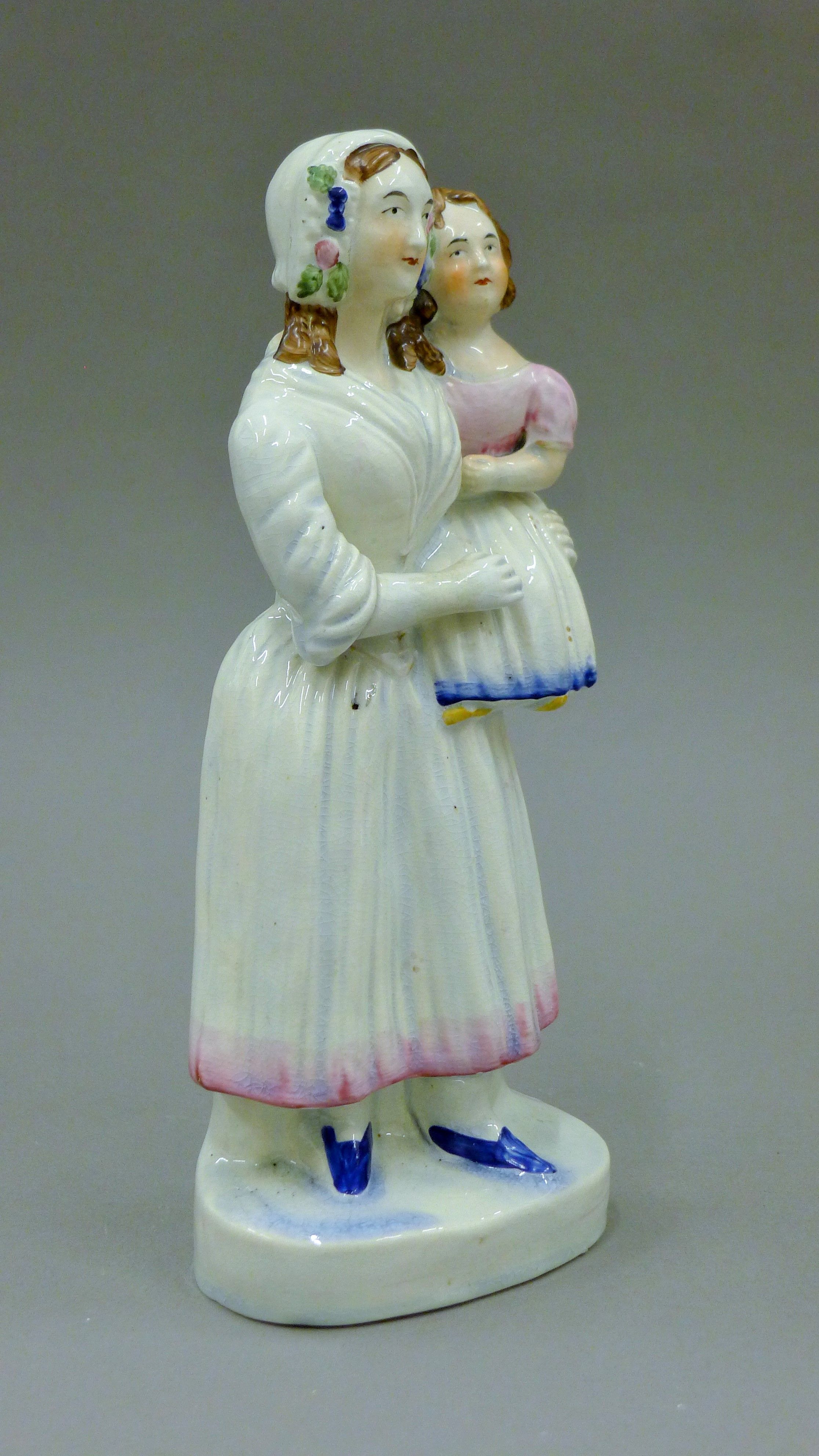 Two 19th century Staffordshire figures. The largest 28.5 cm high. - Image 4 of 11