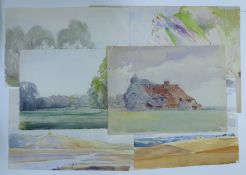 SOPER, EILEEN (1905-1990) British (AR), Six unfinished watercolours, stamped.