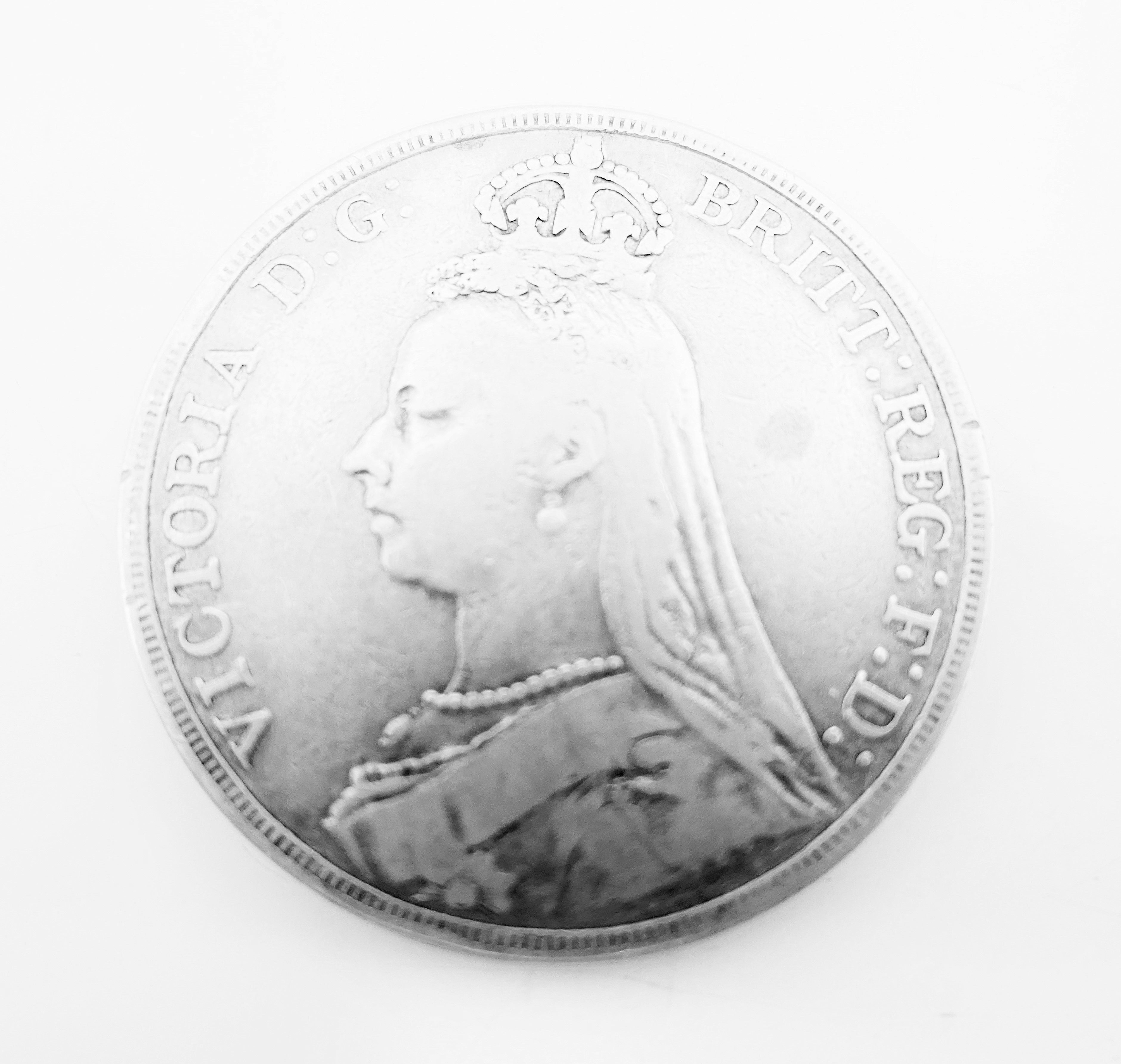 A silver 1889 crown, - Image 6 of 9