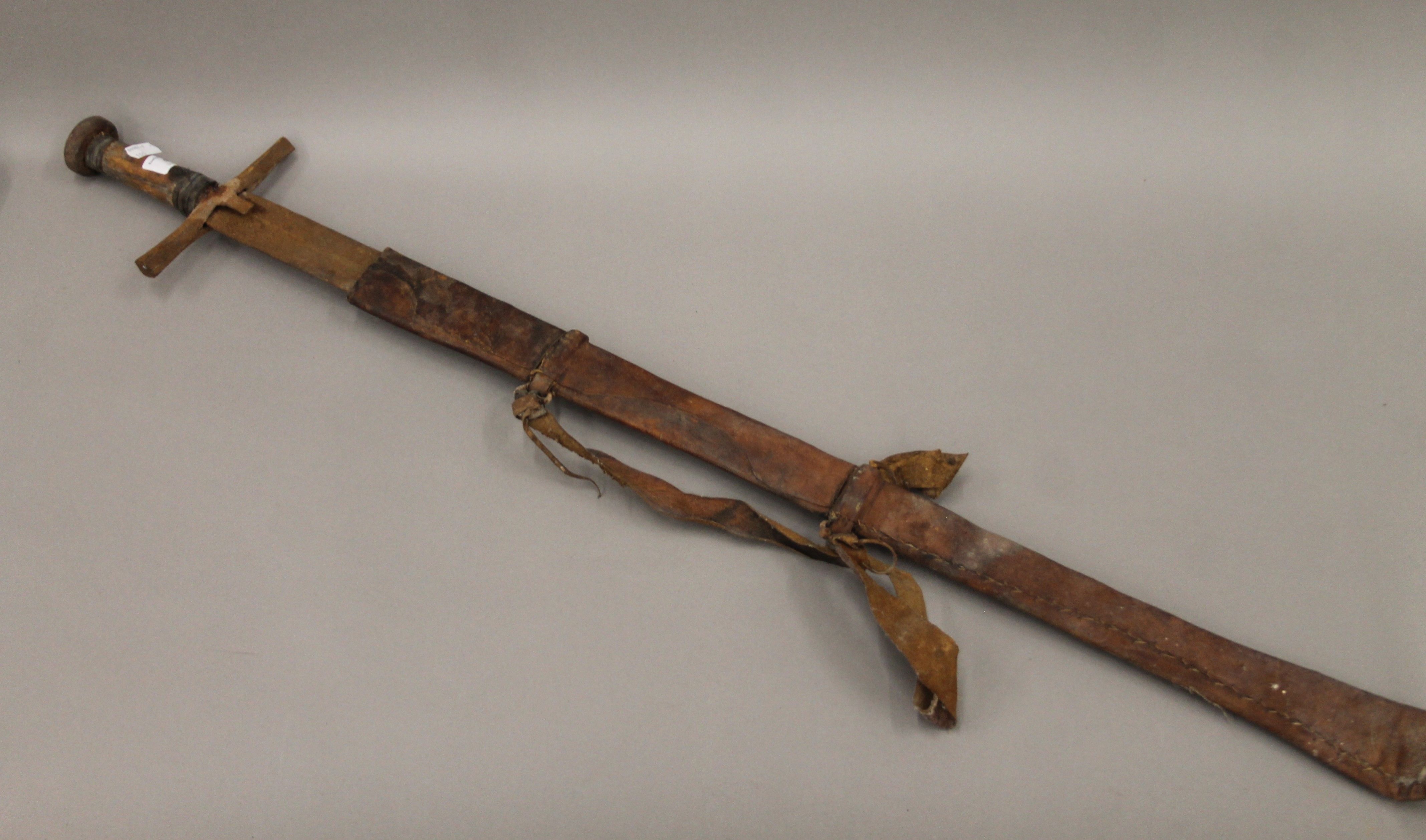 Six various swords, including a tulwar. The tulwar 86 cm long. - Image 13 of 27
