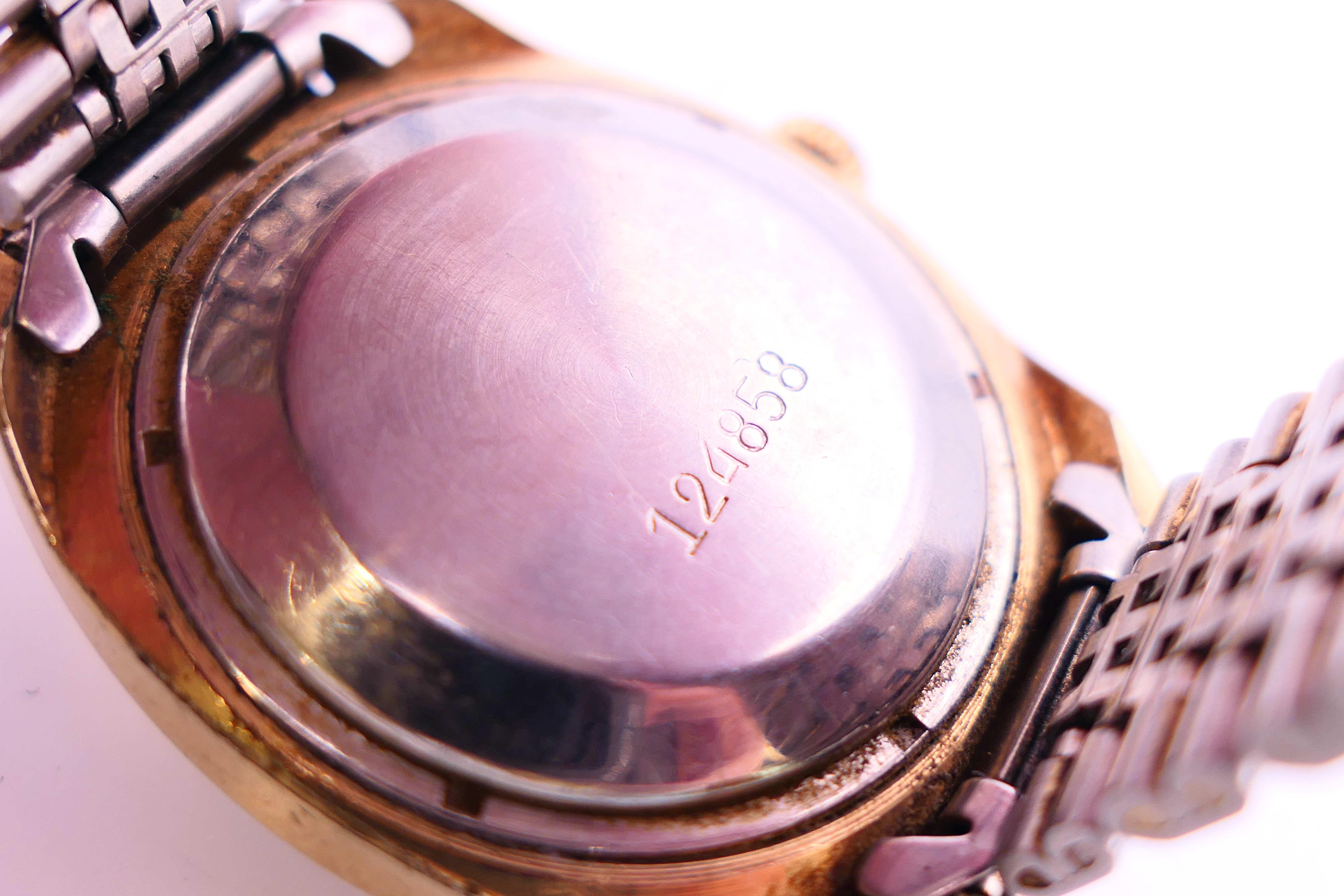 A Sekonda gentleman's wristwatch with day/date aperture. 4 cm diameter. - Image 5 of 6