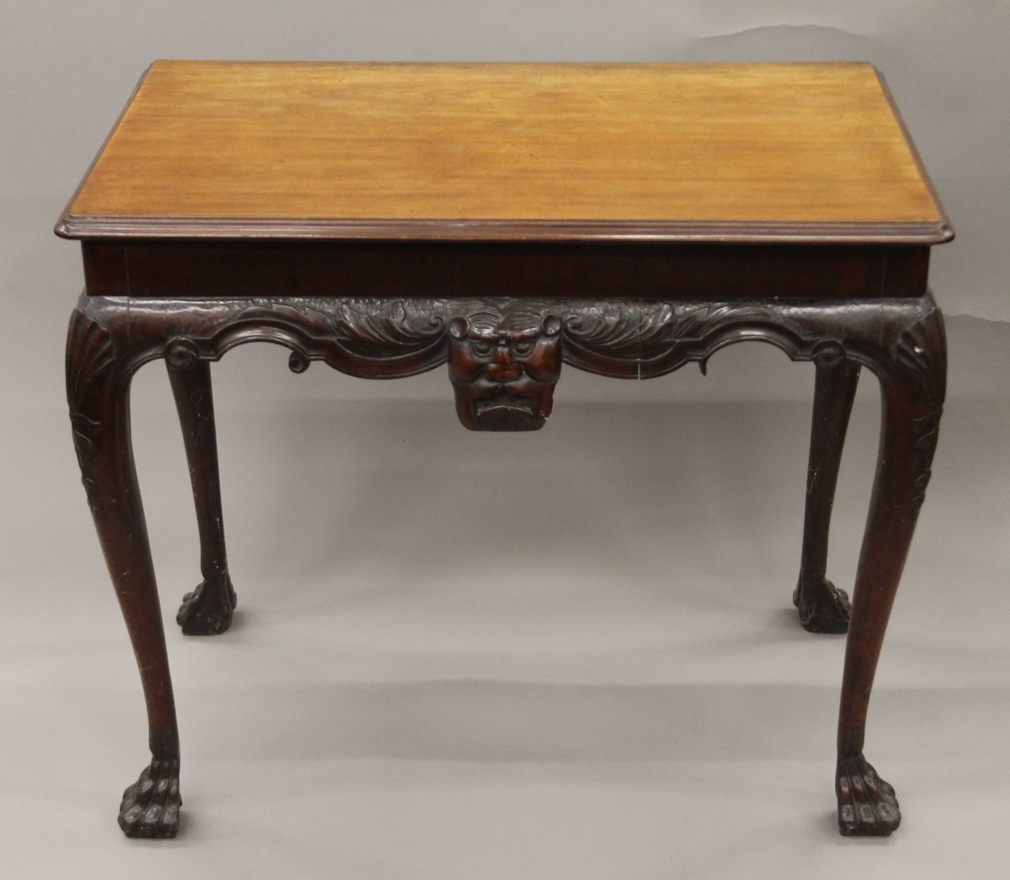 An 18th century mahogany silver table, possible Irish,