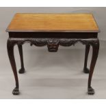 An 18th century mahogany silver table, possible Irish,