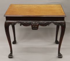 An 18th century mahogany silver table, possible Irish,