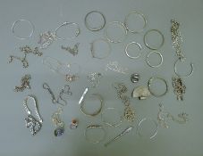 A quantity of silver jewellery. 16.