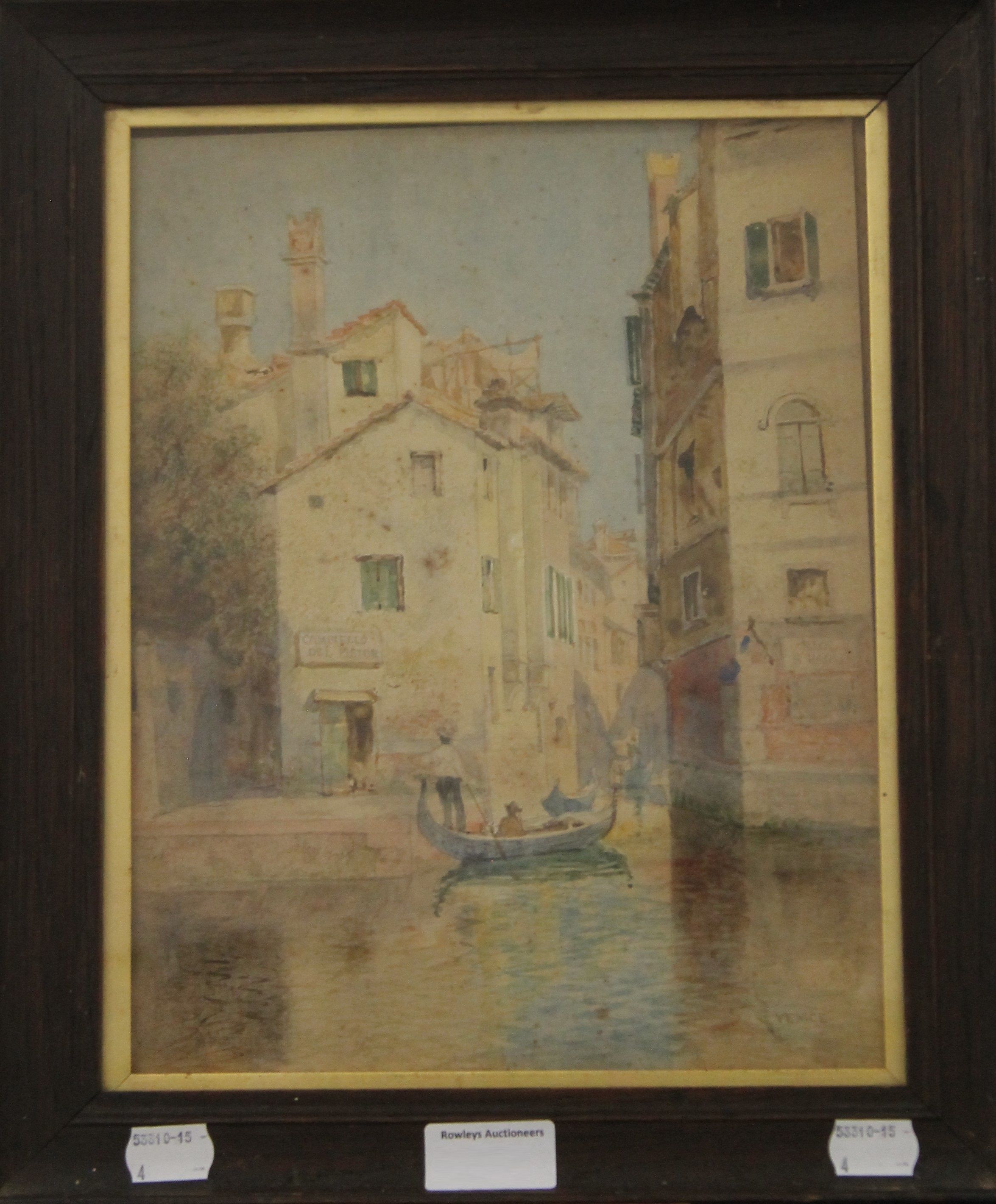 HUBERT JAMES MEDLYCOTT (1841-1920), British, Venetian Scene, watercolour, framed and glazed. - Image 2 of 3
