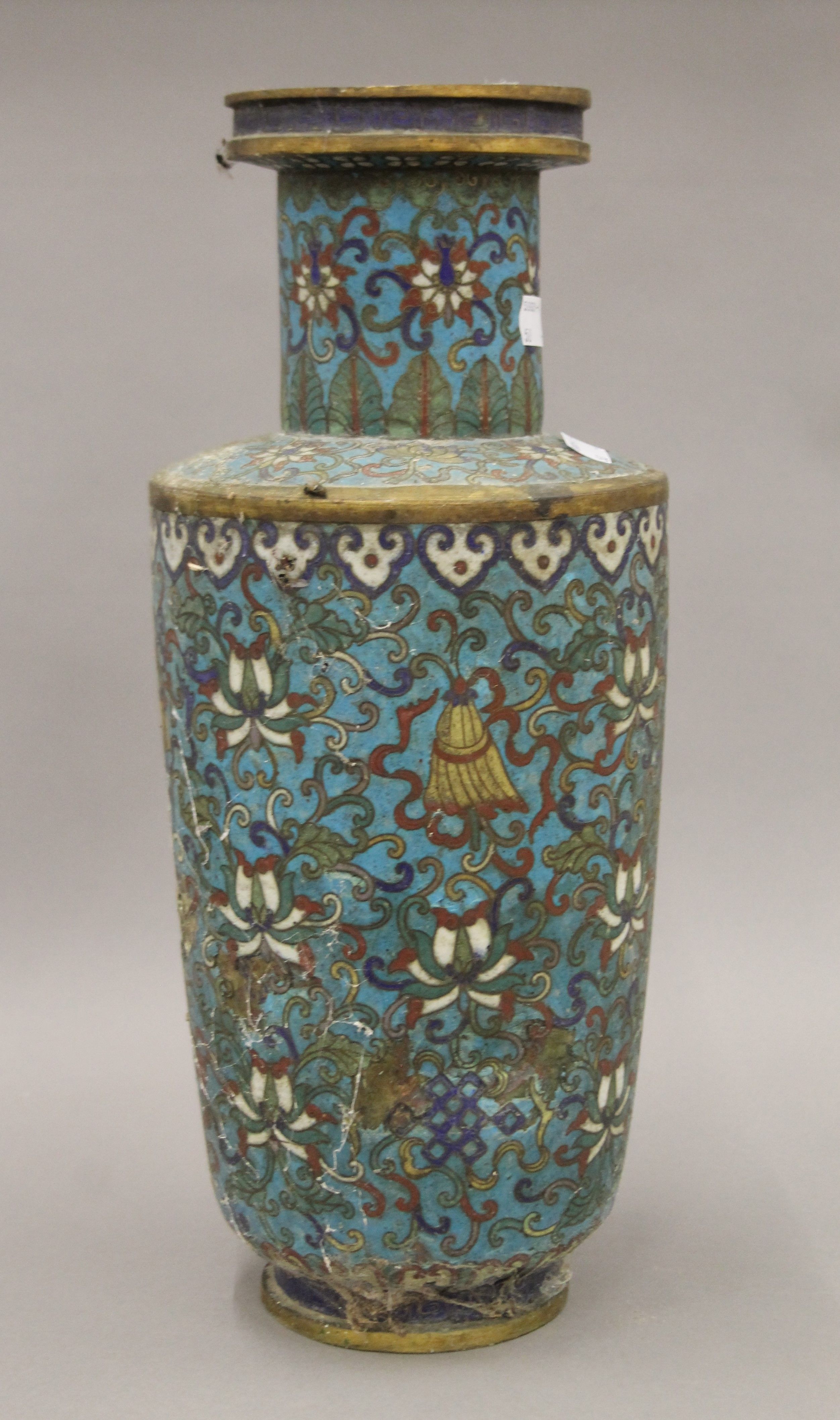 A Chinese cloisonne vase. 42.5 cm high. - Image 2 of 7
