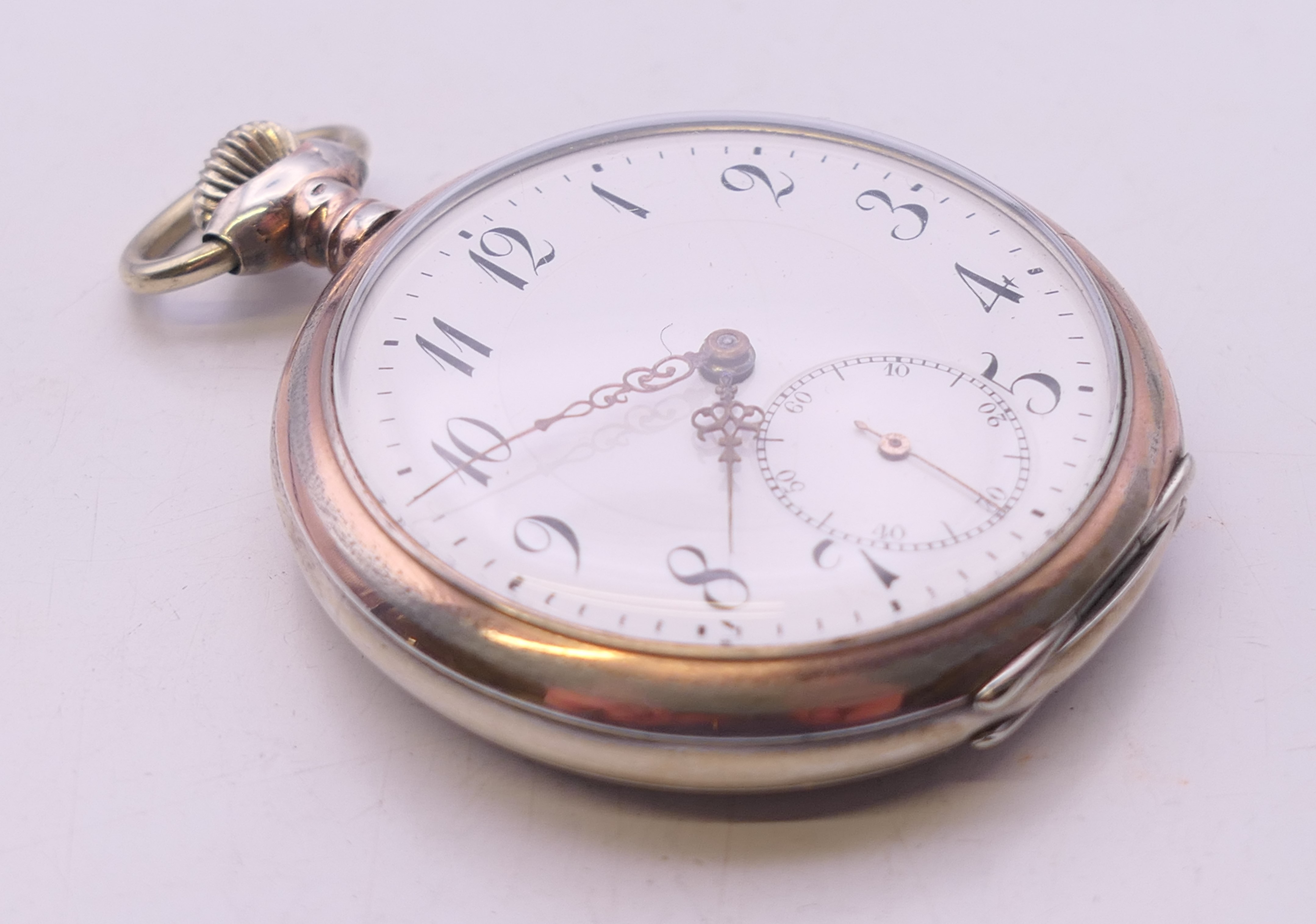 An 800 silver gentleman's pocket watch and a silver gentleman's pocket watch, - Image 7 of 17