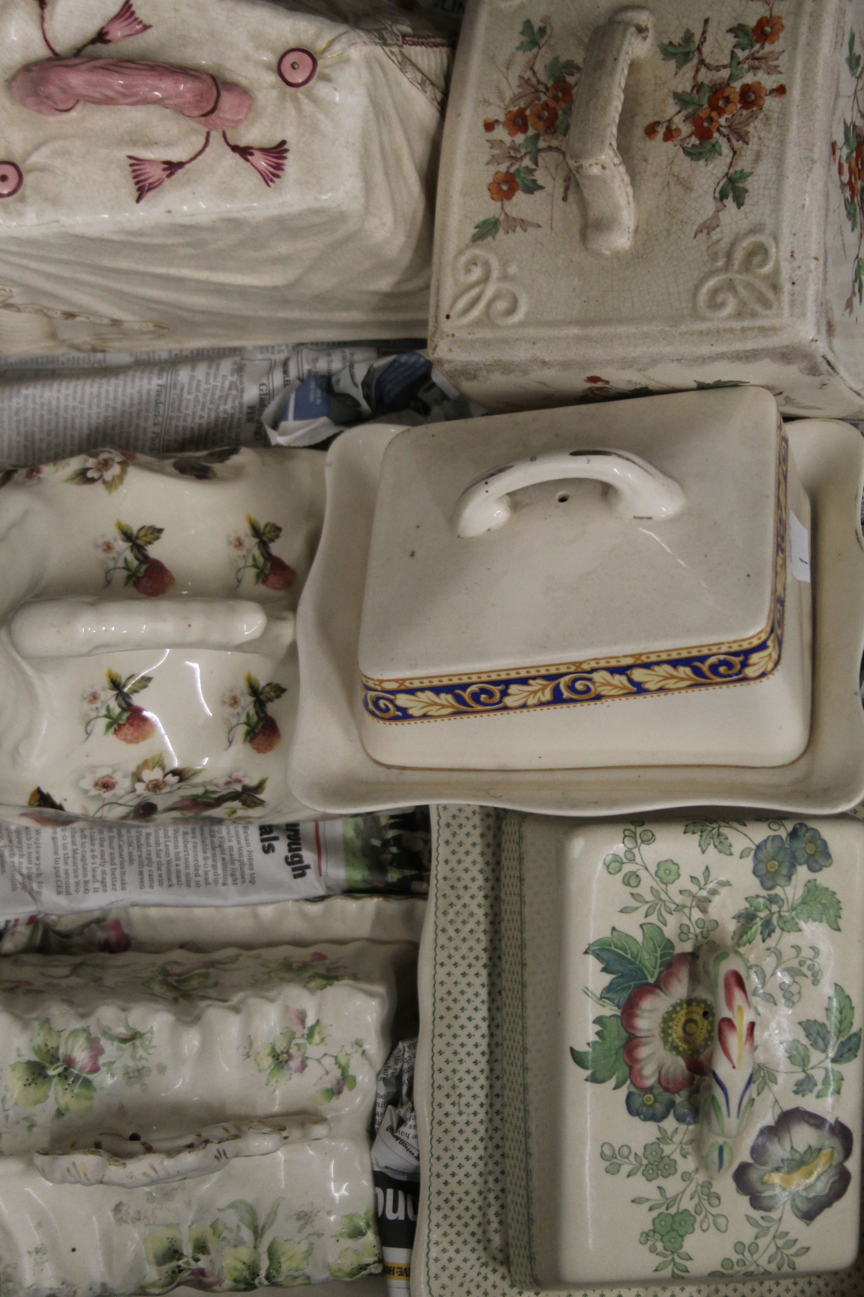 Four boxes of porcelain butter dishes to include Masons ironstone, Wedgwood, etc. - Image 10 of 14