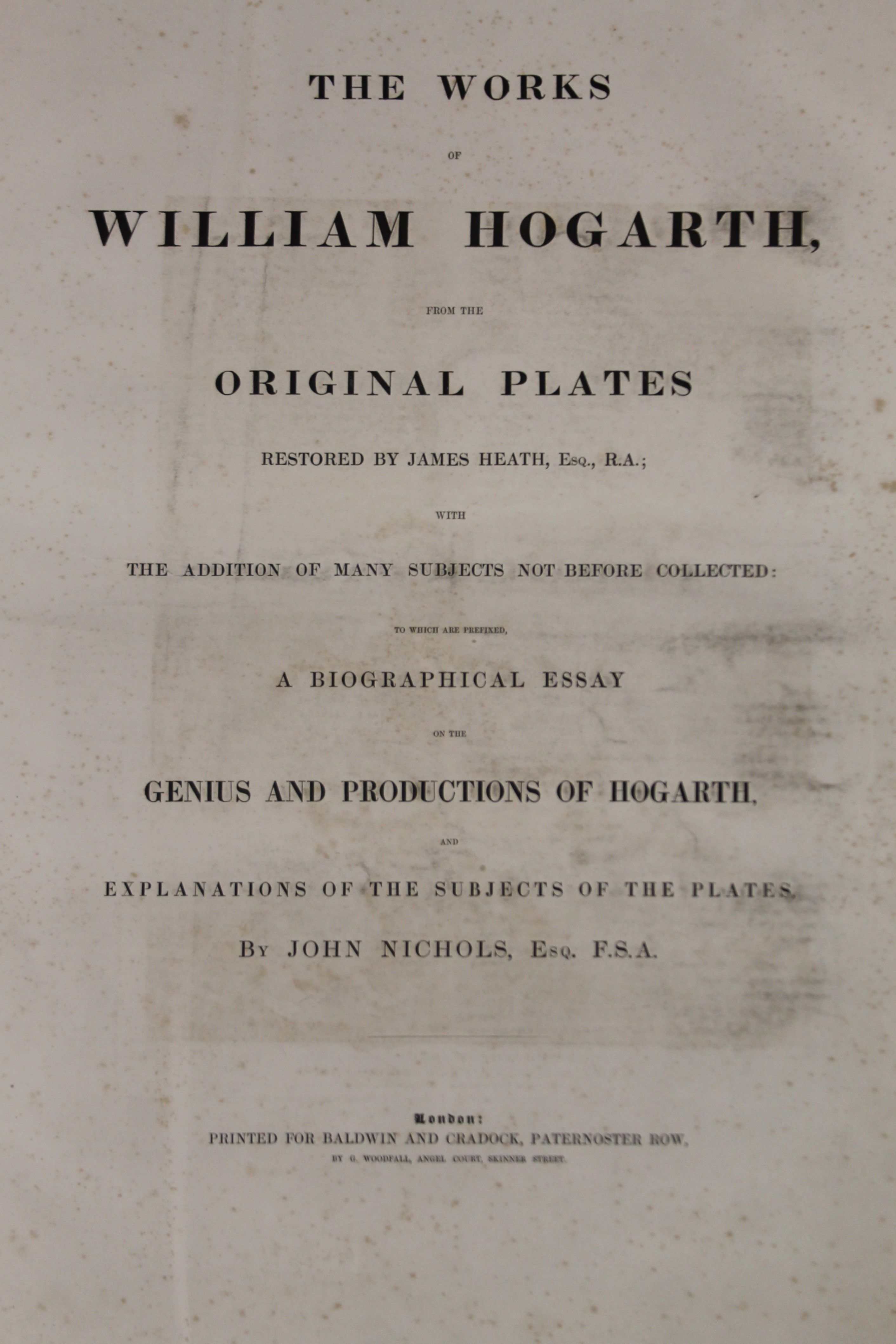 The Works of William Hogarth from the original plates restored by James Heath with the addition of - Image 5 of 29