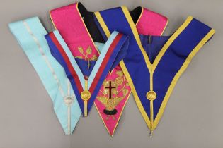 A quantity of Senior Masters Freemasons' Regalia.