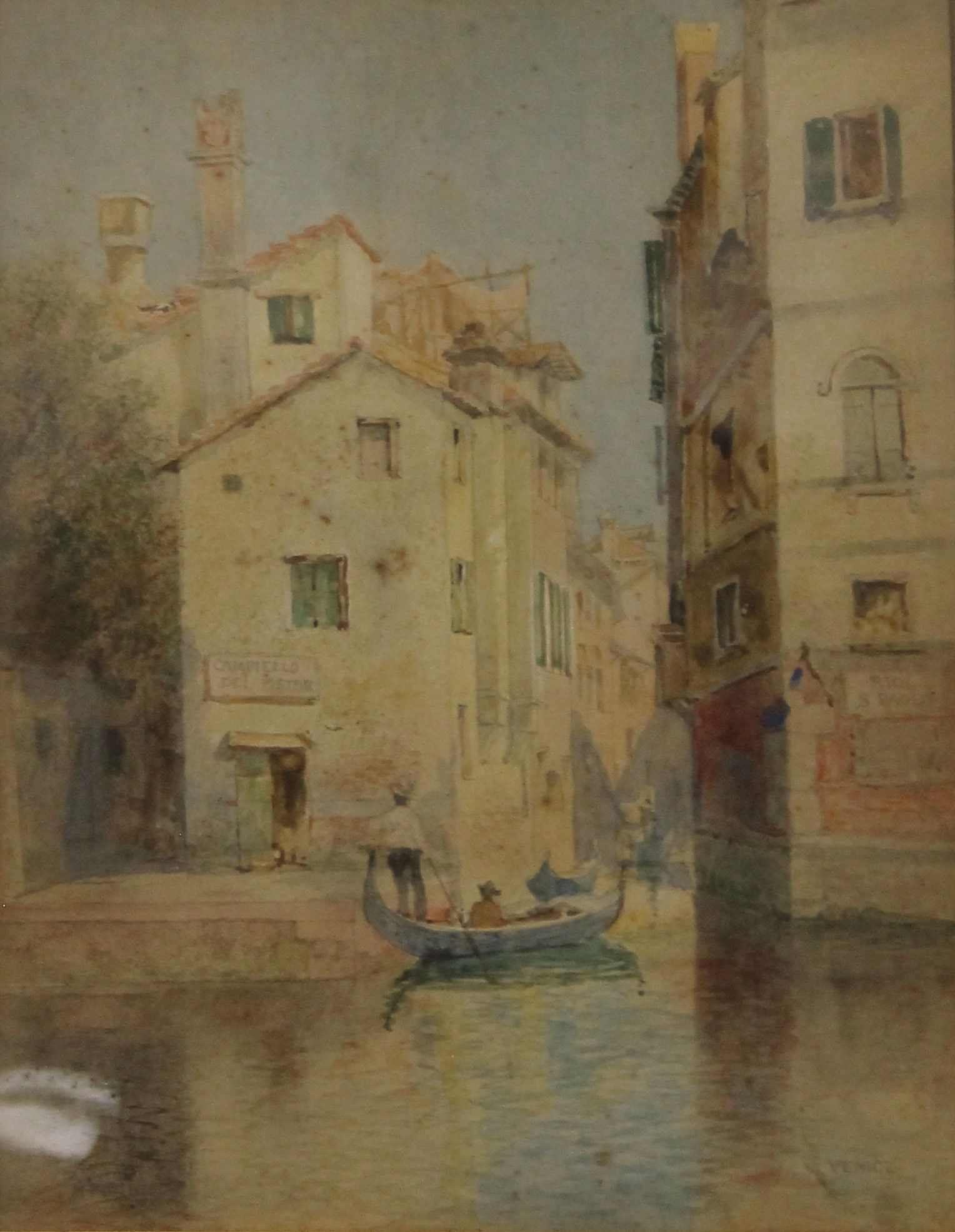 HUBERT JAMES MEDLYCOTT (1841-1920), British, Venetian Scene, watercolour, framed and glazed.