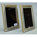 A pair of silver frames. 17 x 22 cm.