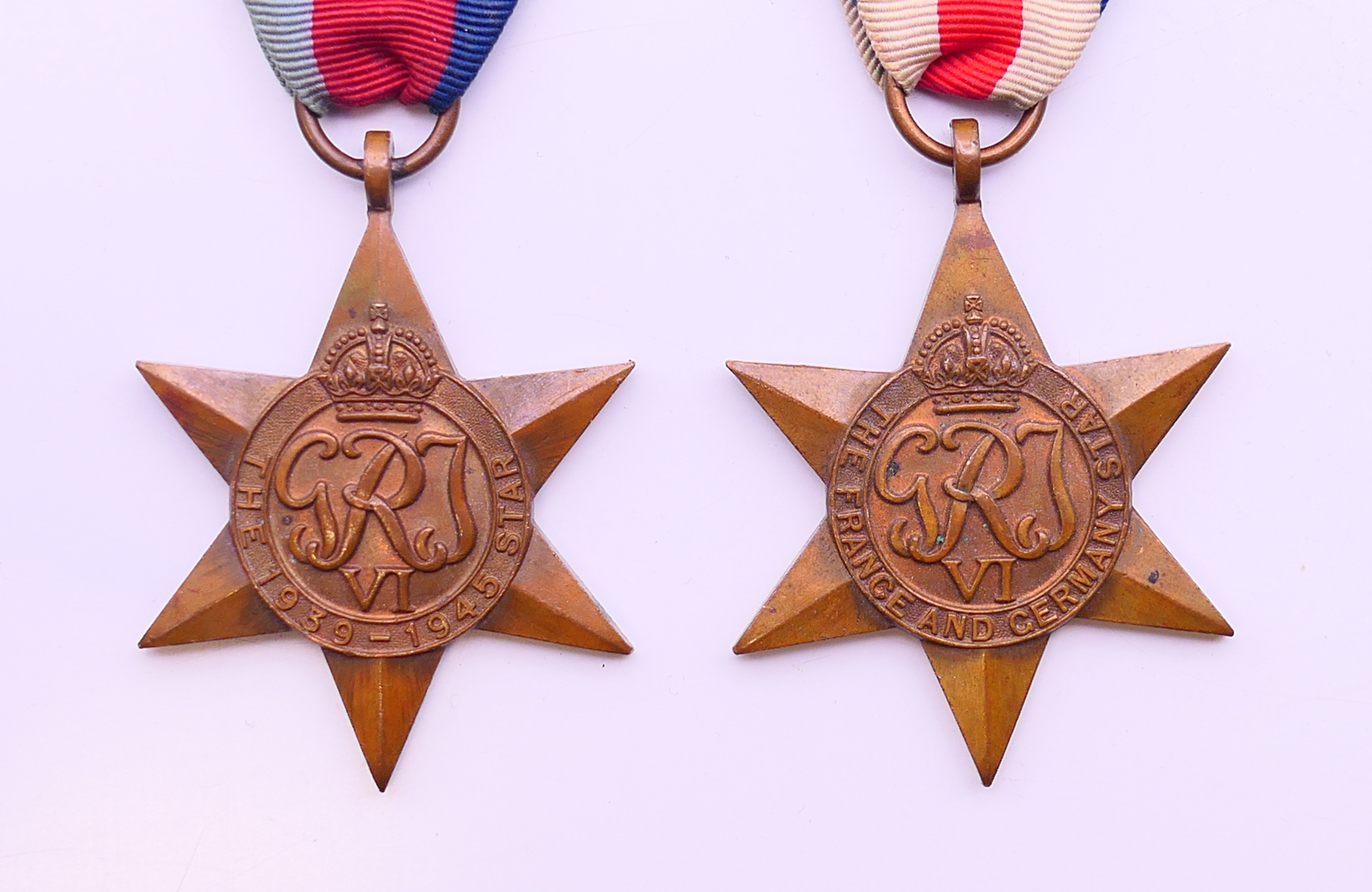 Two George IV medals (1939-45 Star and The France and Germany Star), - Image 4 of 9