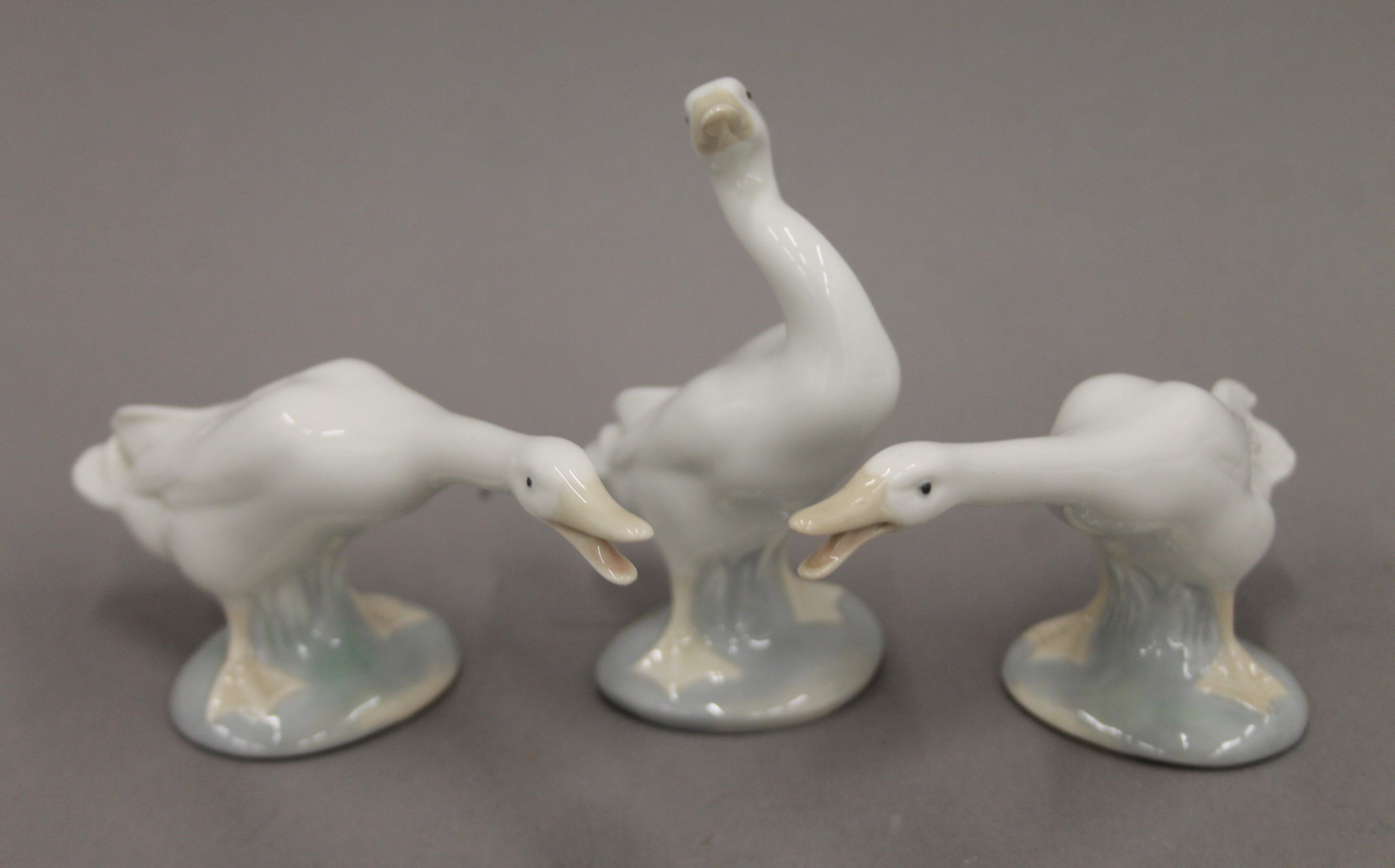 A collection of Lladro and NAO porcelain swans. The largest 34 cm high. - Bild 8 aus 12