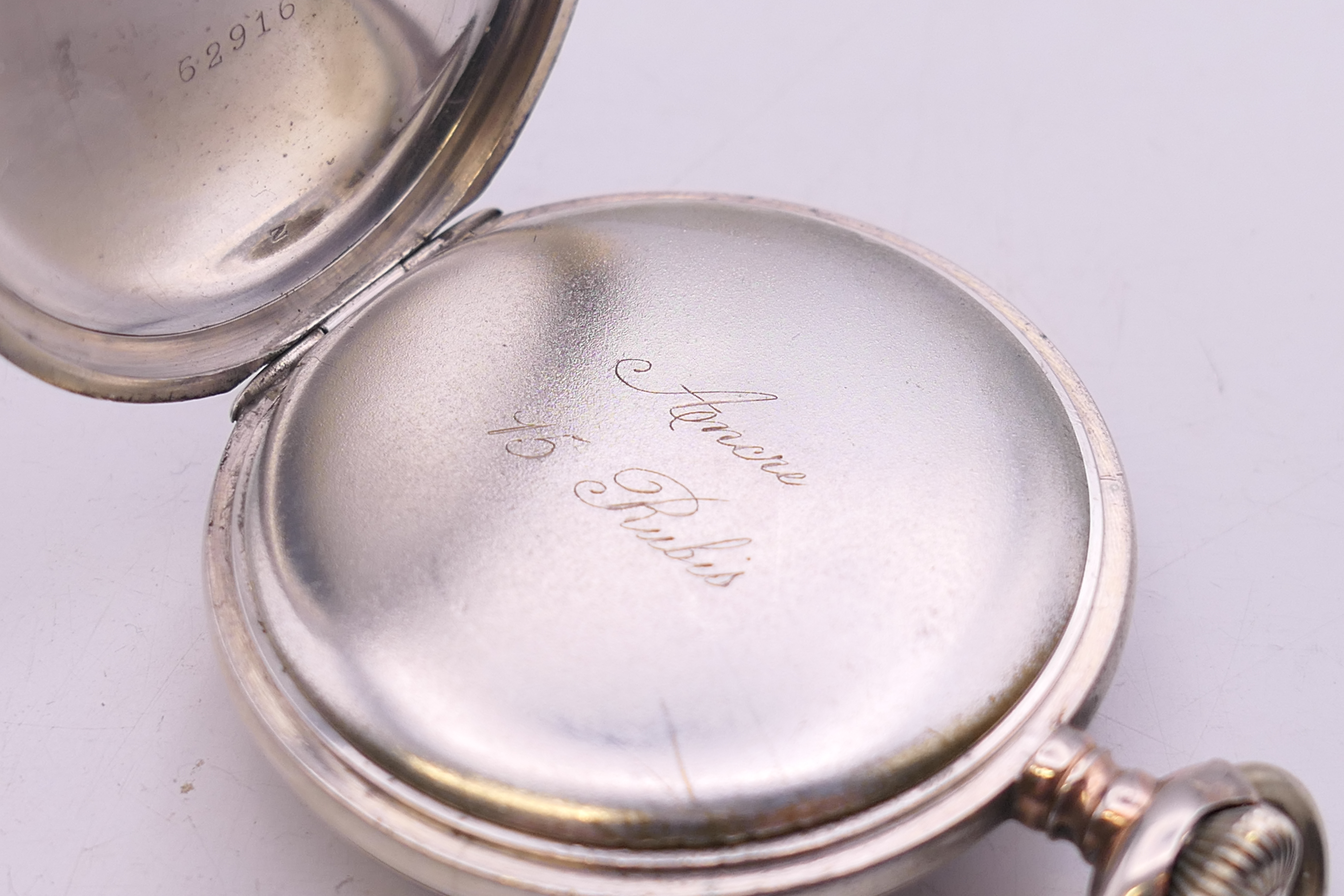 An 800 silver gentleman's pocket watch and a silver gentleman's pocket watch, - Image 6 of 17