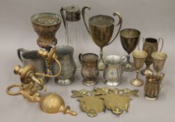 A quantity of various metalware, including silver and silver plate.