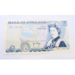 A misprinted Queen Elizabeth II/Duke of Wellington £5 note.