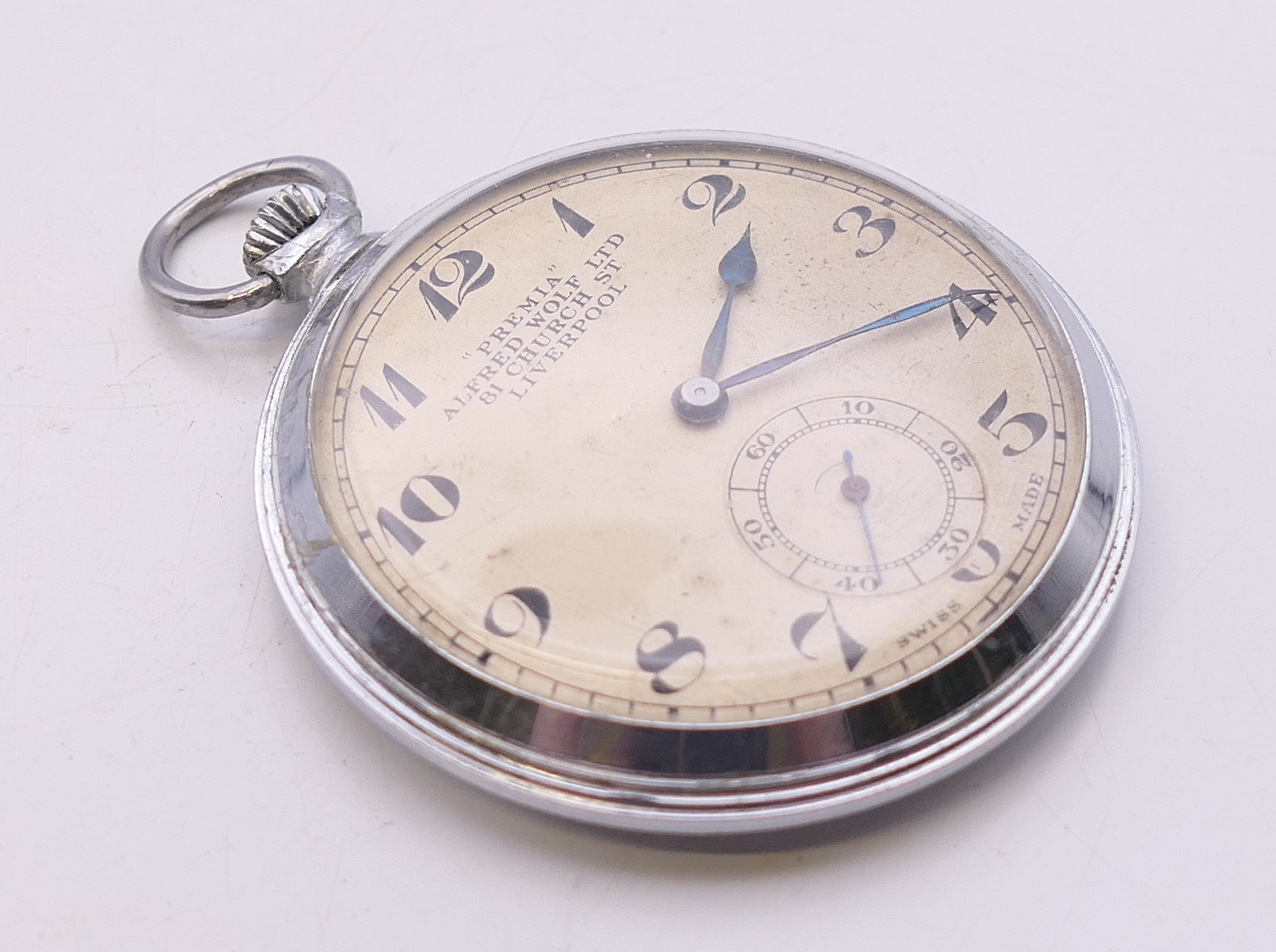 Two Art Deco gentleman's pocket watches, one marked Luxor, the other marked Premia Alfred Wolf Ltd, - Image 8 of 23