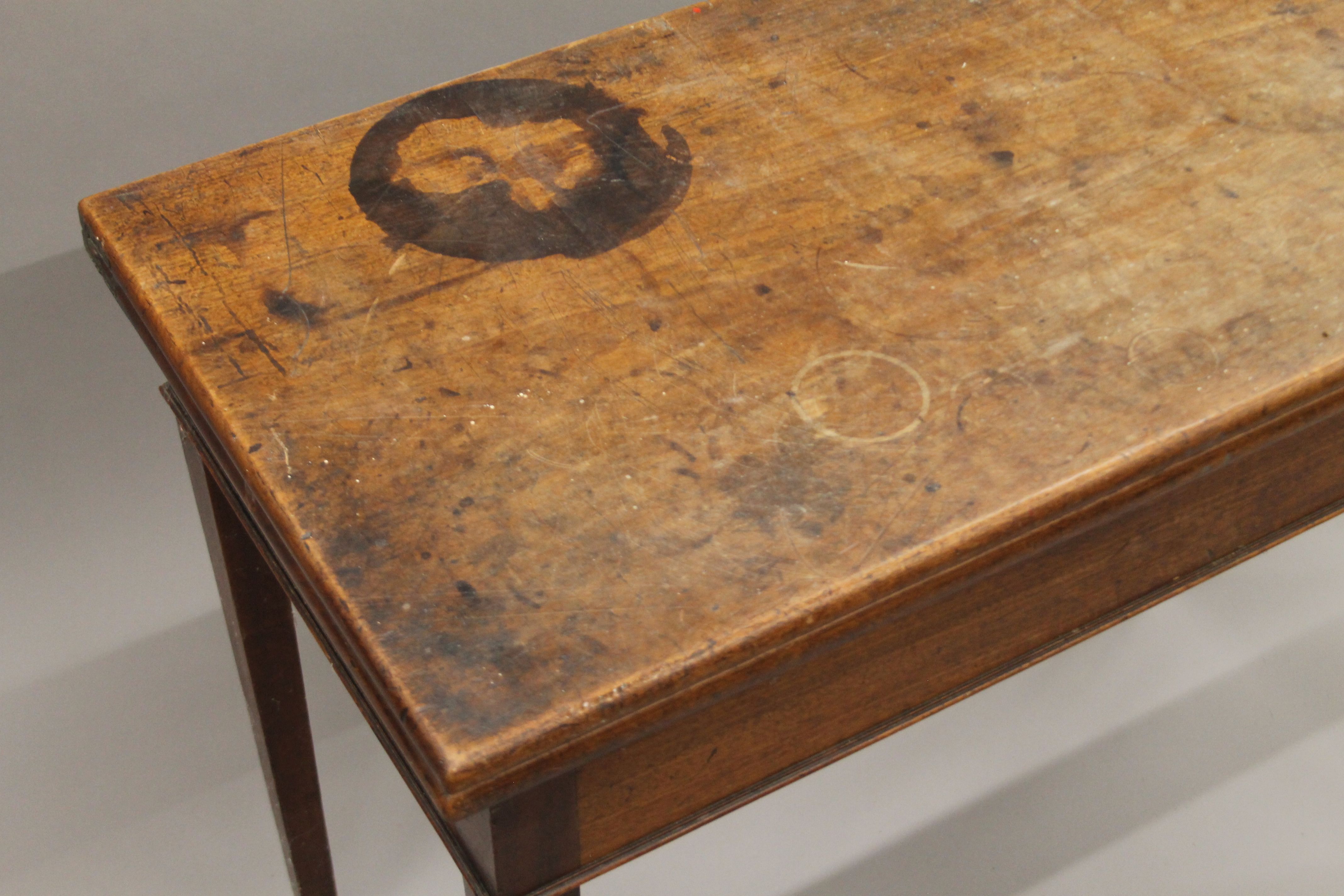 A 19th century mahogany fold-over tea table. 93.5 cm wide. - Image 2 of 5