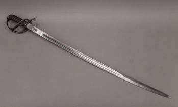 A 19th century sabre. 95 cm long.