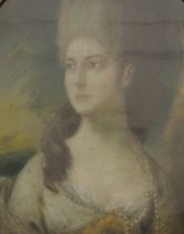 19th CENTURY SCHOOL, A Portrait of a Lady, pastel, framed and glazed. 59.5 cm high.