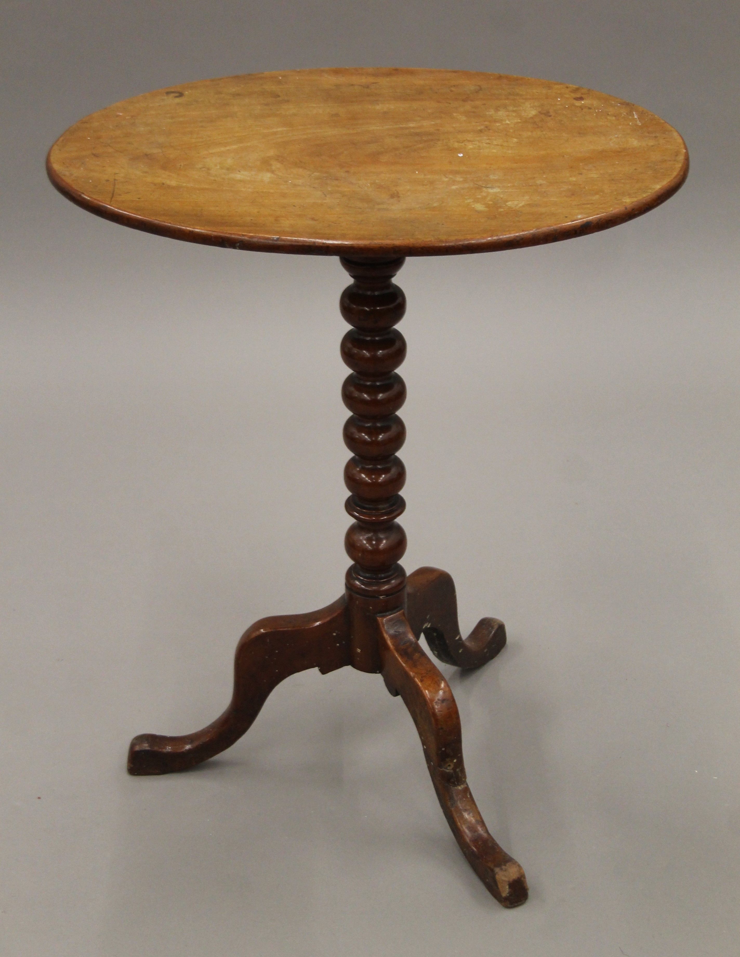 A 19th century mahogany tripod table. 66.5 cm high. - Image 5 of 7