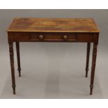 A 19th century mahogany single drawer side table. 91 cm wide.