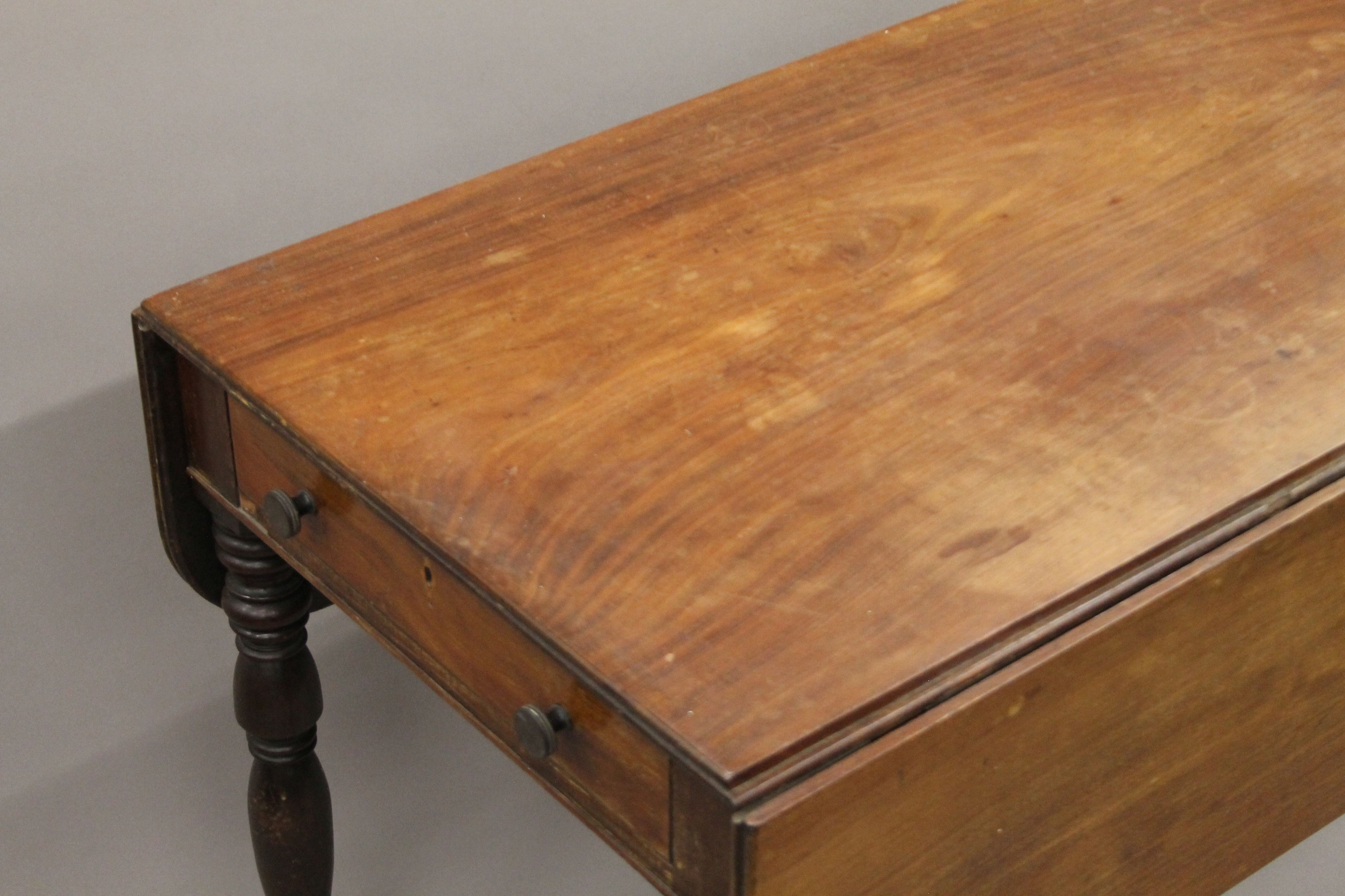 A 19th century mahogany Pembroke table. 58 cm wide flaps down. - Image 2 of 9