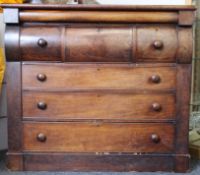 A Victorian mahogany Scottish chest of drawers. 129 cm wide.
