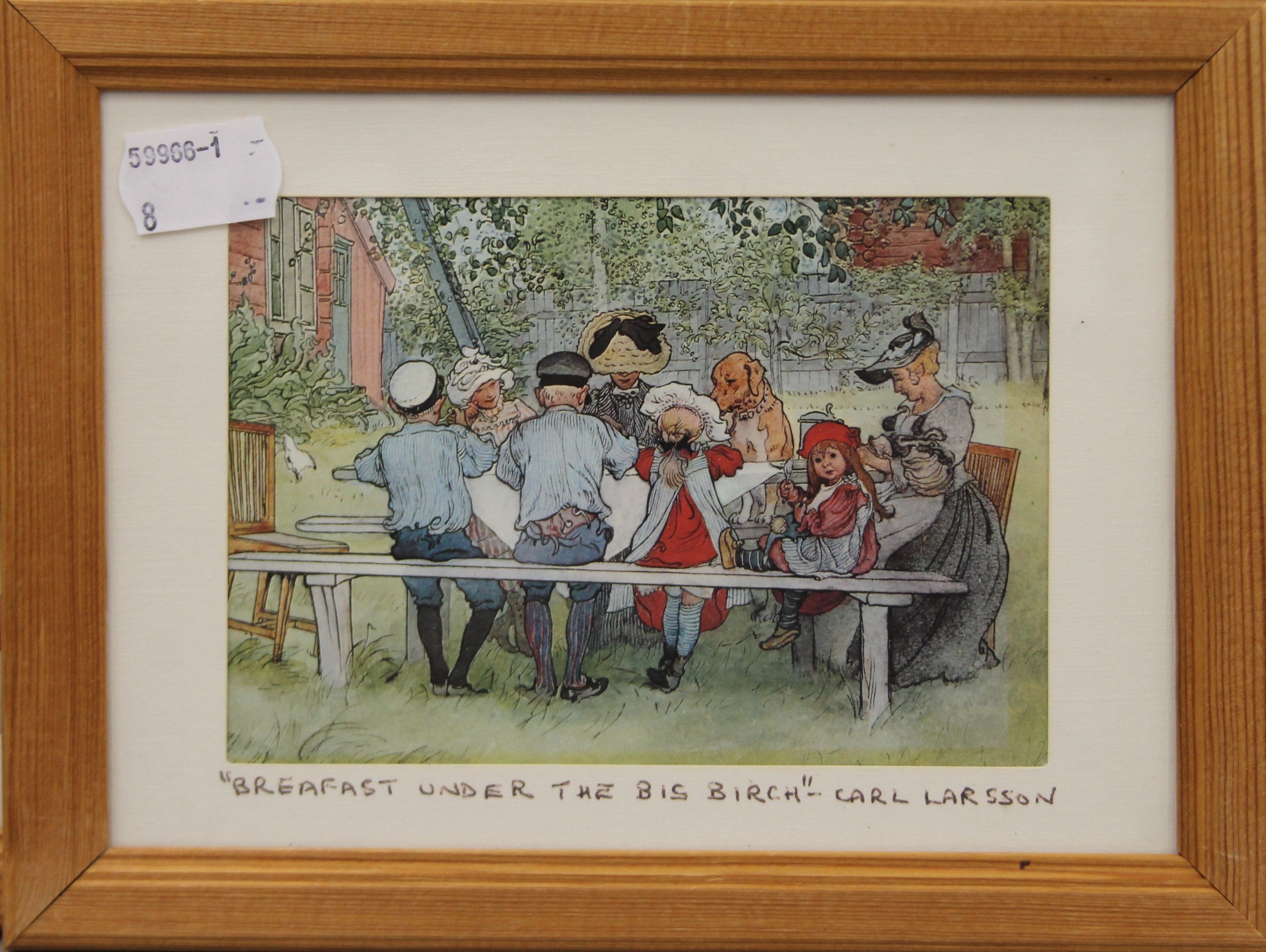 CARL LARSSON, four prints and one other, each framed and glazed. 20 x 15 cm overall. - Image 4 of 6