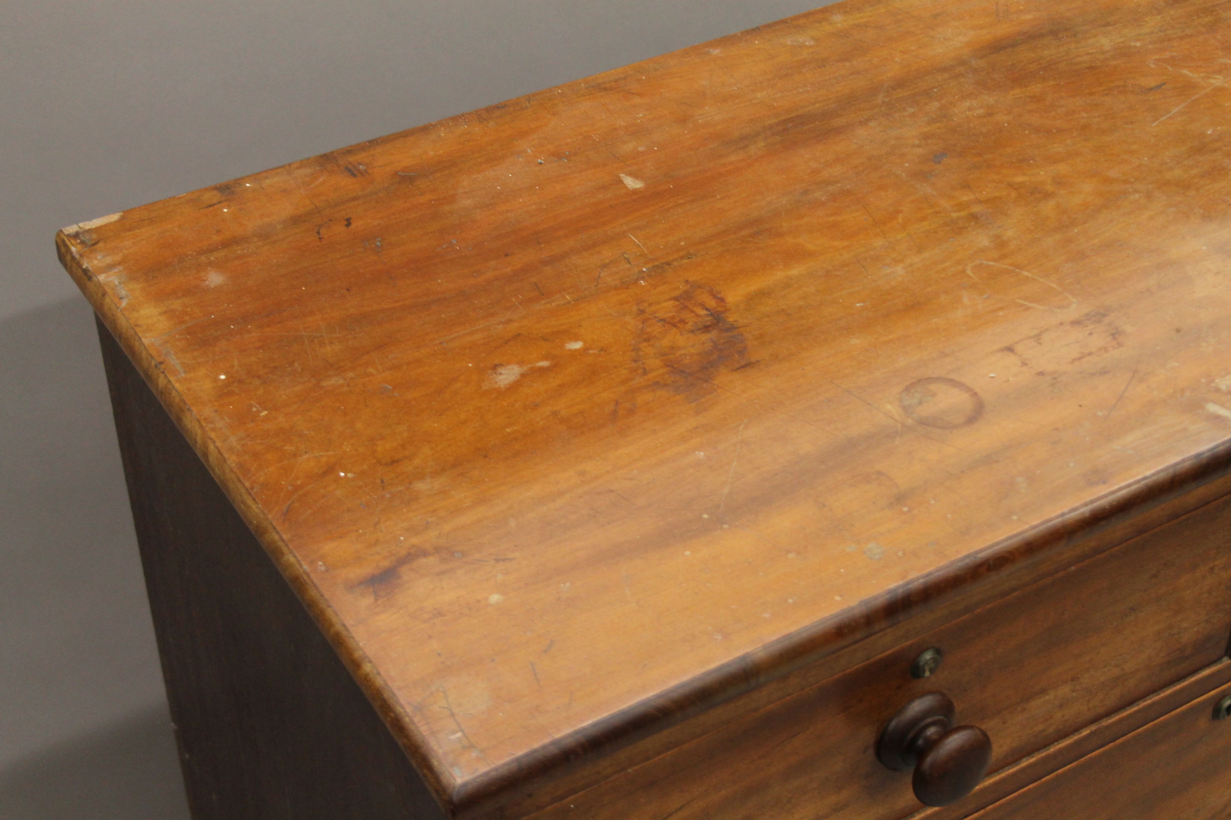 A 19th century mahogany chest of drawers. 105.5 cm wide. - Image 2 of 8