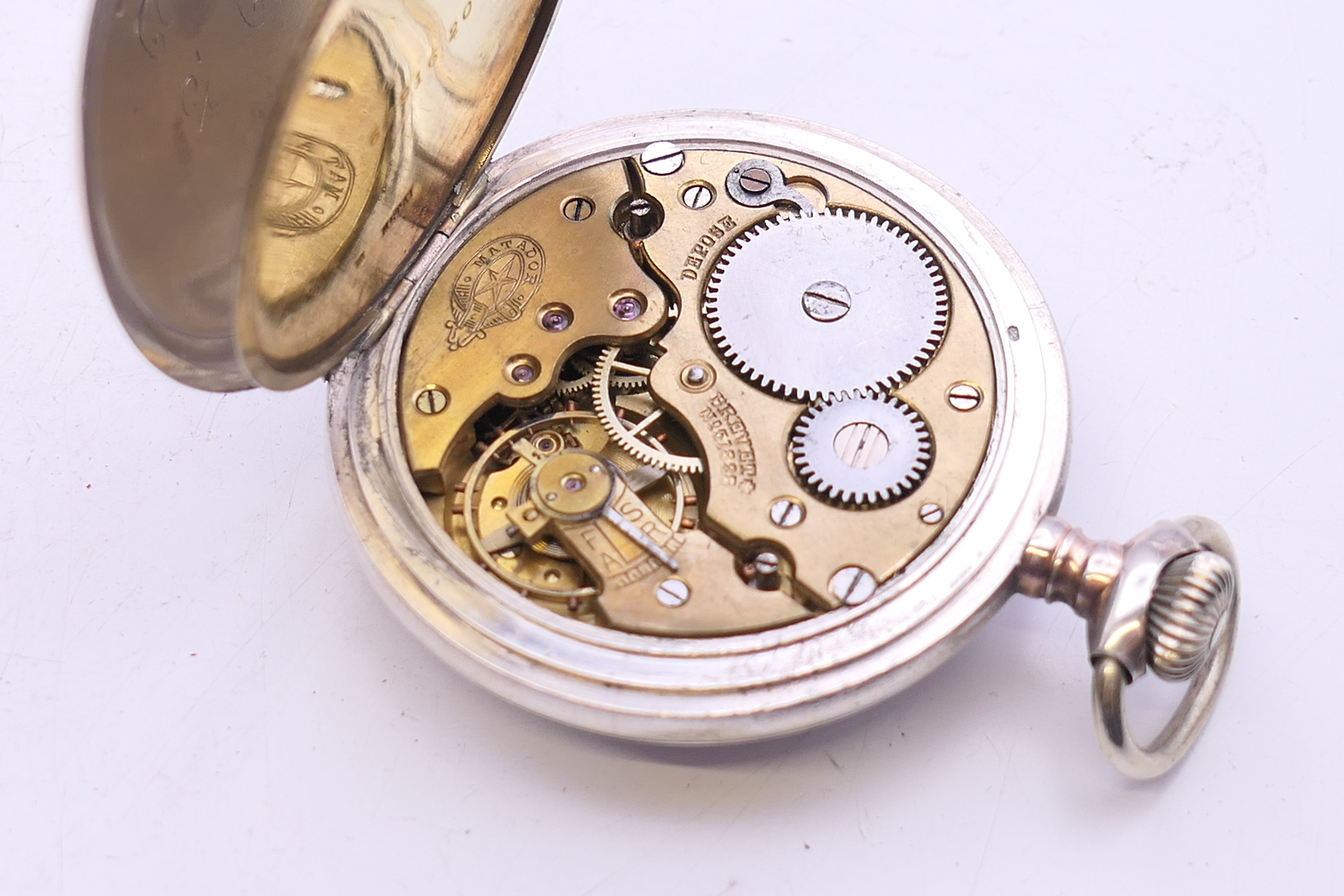 An 800 silver gentleman's pocket watch and a silver gentleman's pocket watch, - Image 10 of 17