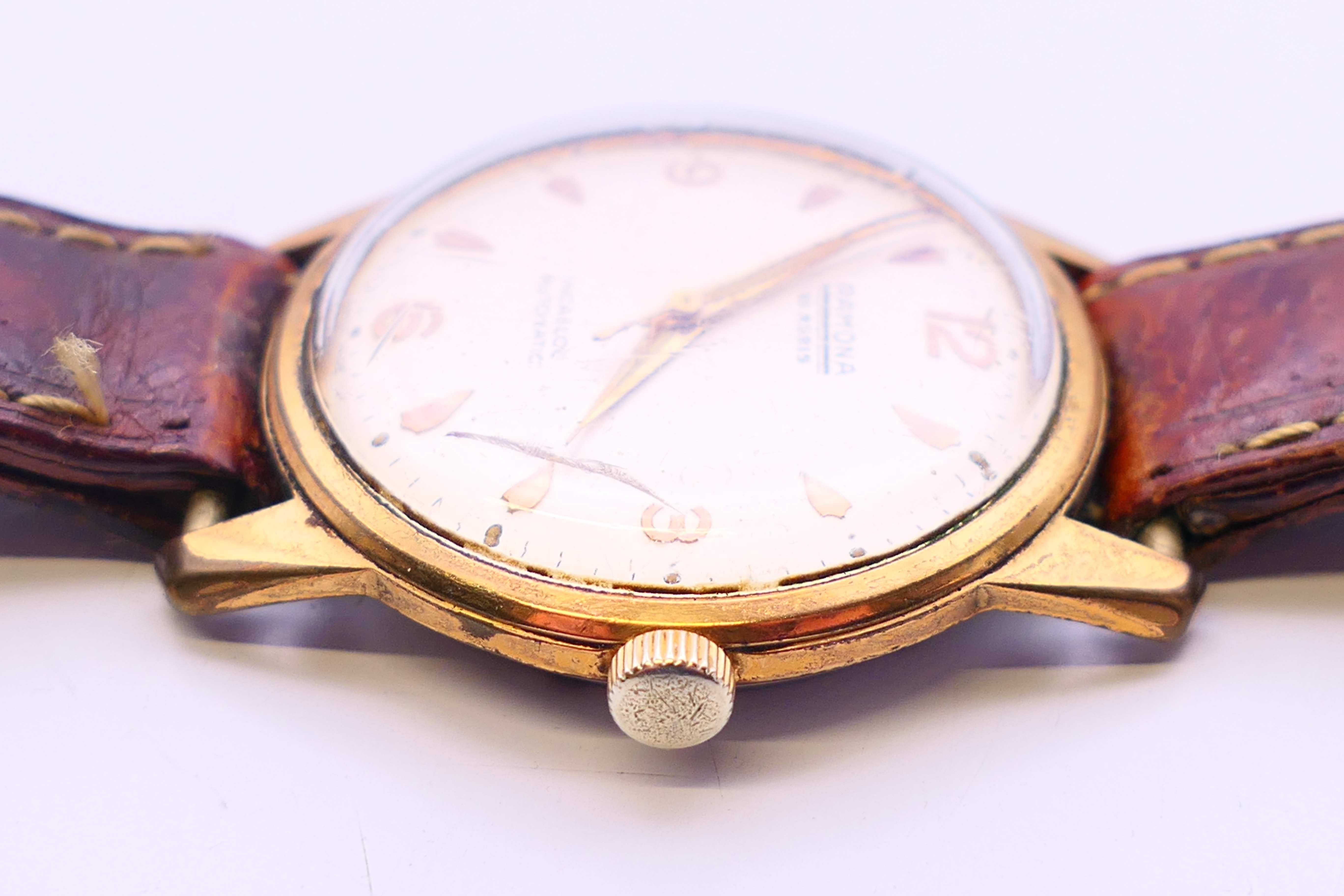 A 1960s Ramona 30 Rubis Incabloc gentleman's wristwatch. 3.5 cm diameter. - Image 5 of 6