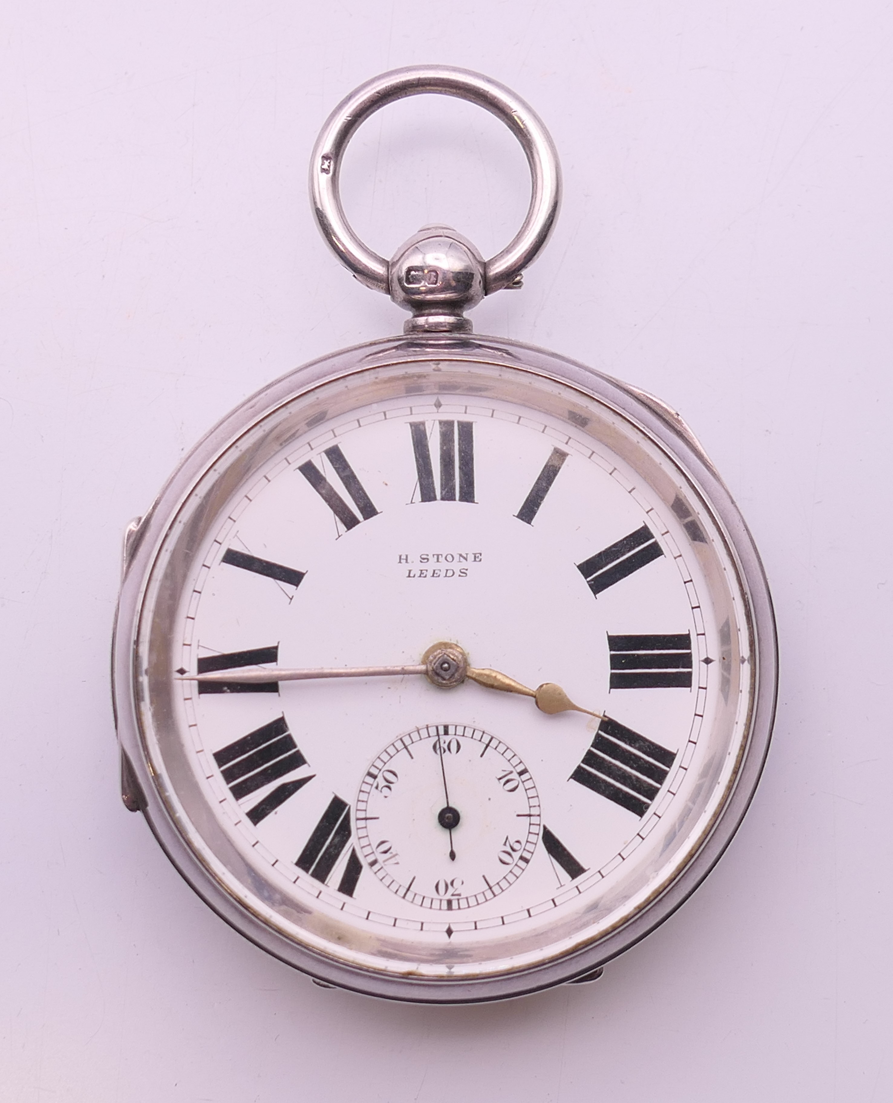 A silver pocket watch hallmarked for Chester 1905, the dial marked H Stone, - Image 2 of 16