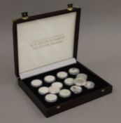 Fourteen various Royal Commemorative silver proof coins.