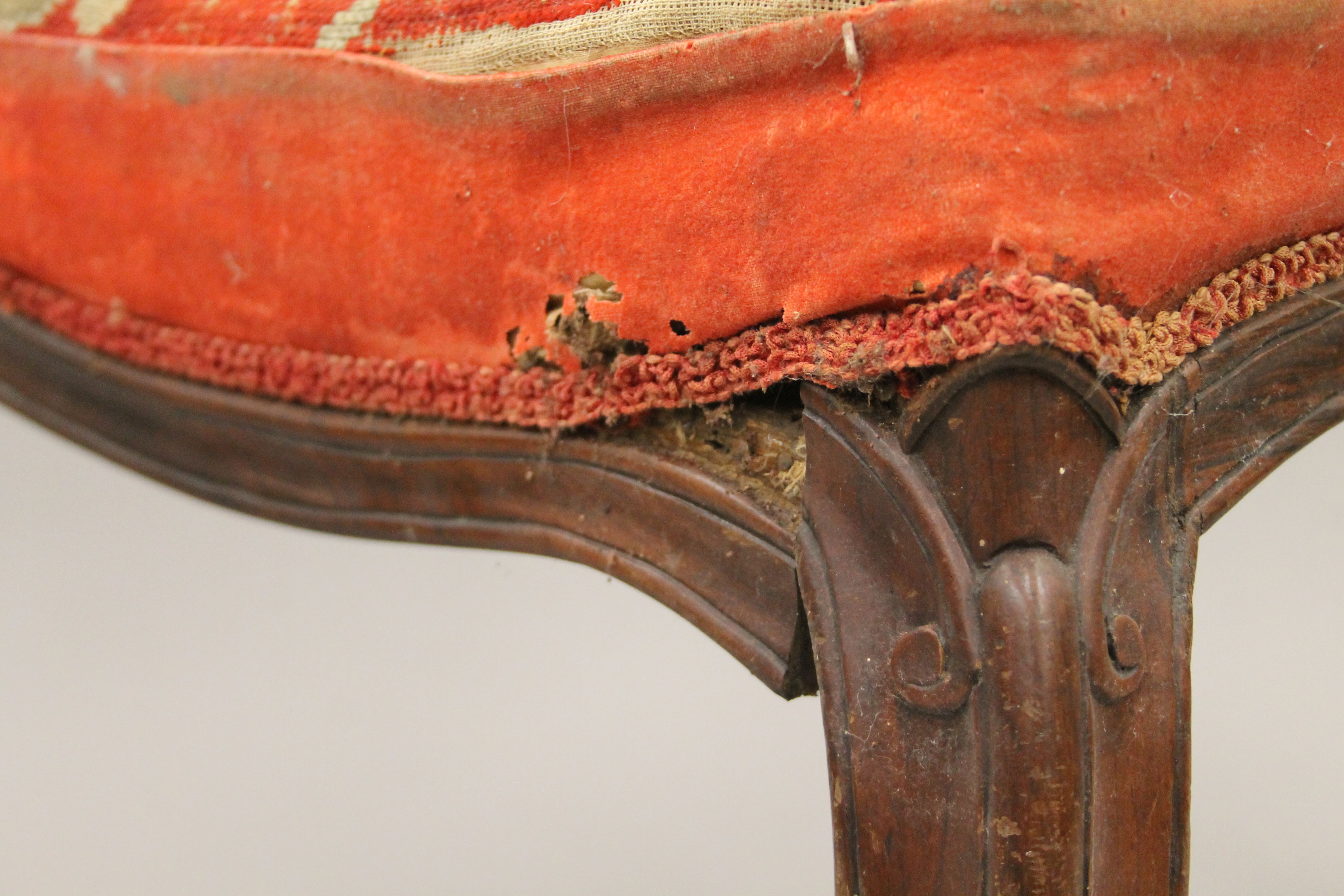 A 19th century tapestry-covered stool. 54 cm long. - Image 5 of 5
