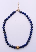 A lapis necklace.