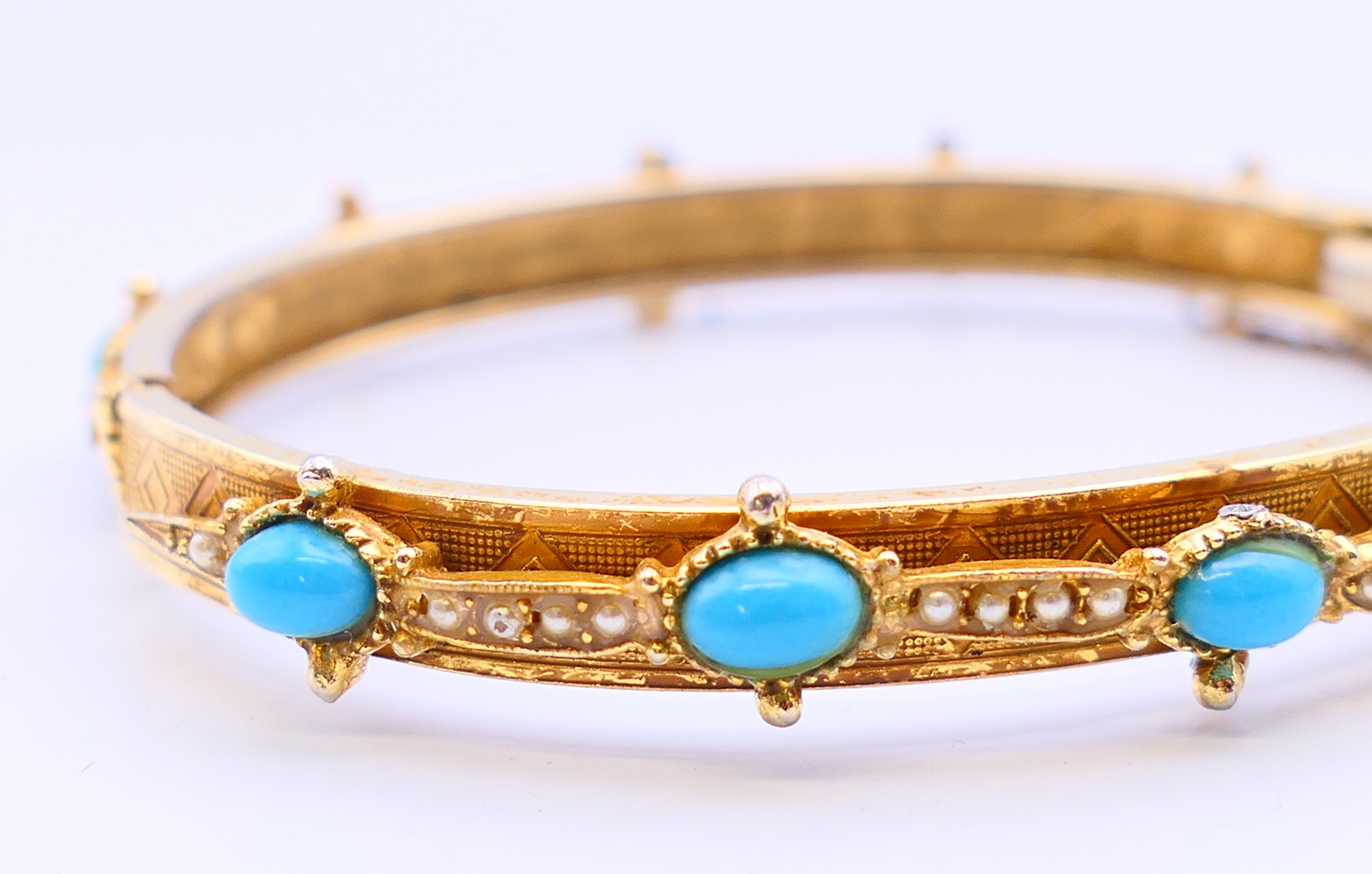 A small quantity of various jewellery to include a turquoise inset bangle, - Image 3 of 13