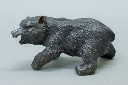 A bronze bear. 20 cm long.
