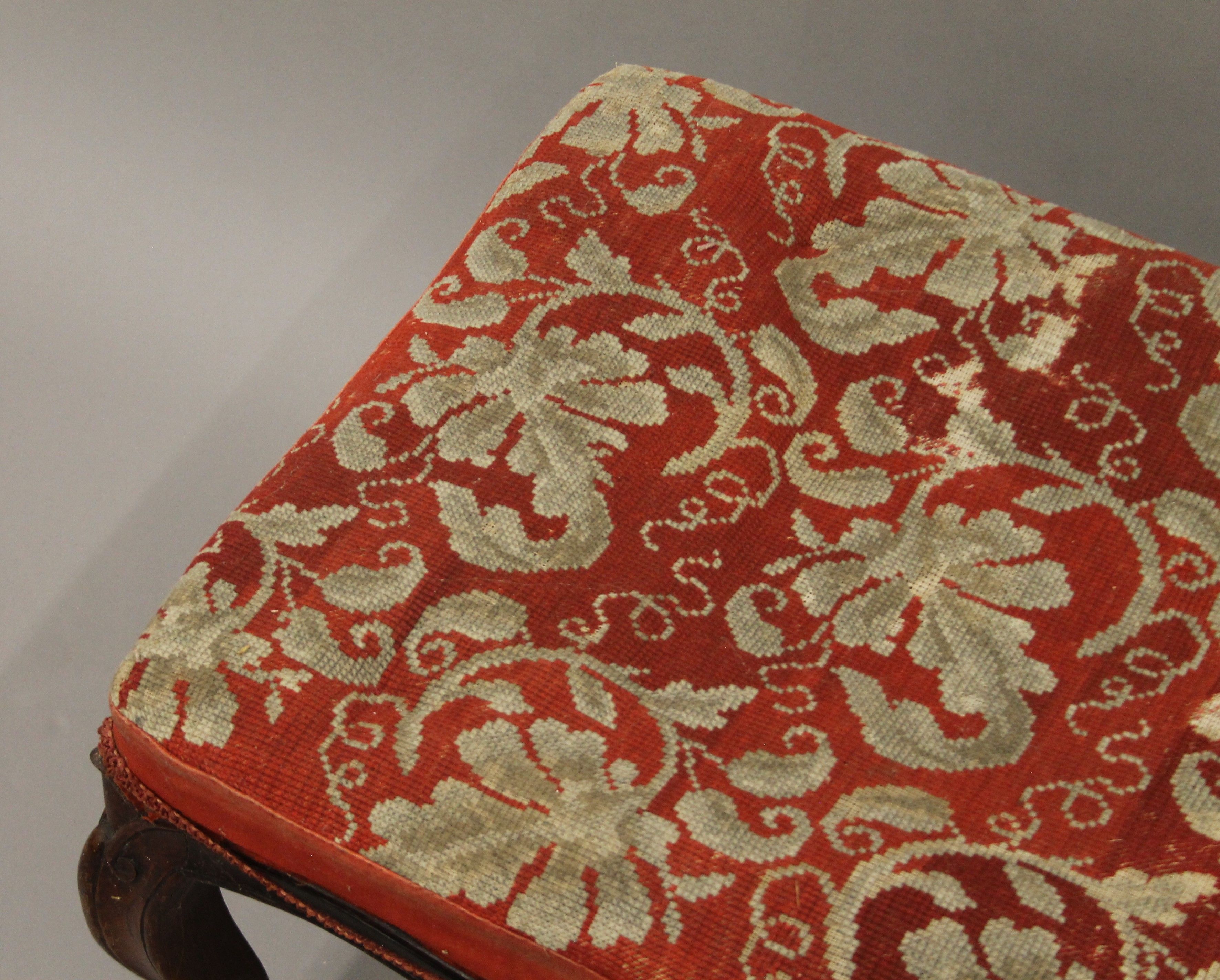 A 19th century tapestry-covered stool. 54 cm long. - Image 3 of 5
