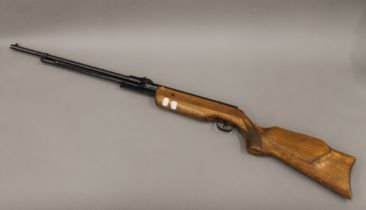 A Relum Tornado .22 air rifle. 114.5 cm long.